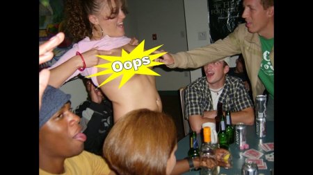 Пьяные телки на вечеринке