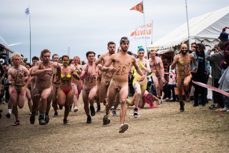 Roskilde naked Run Festival cfnm