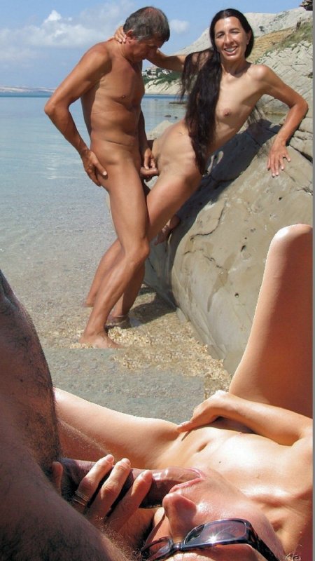 Совместная мастурбация на пляже