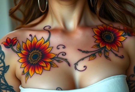 Тату на груди