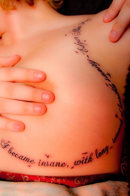 Тату надписи для девушек