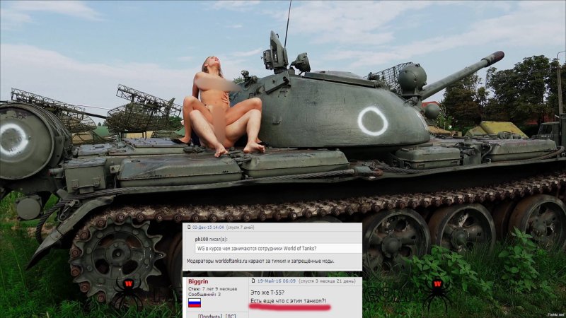 Голые девушки и танки