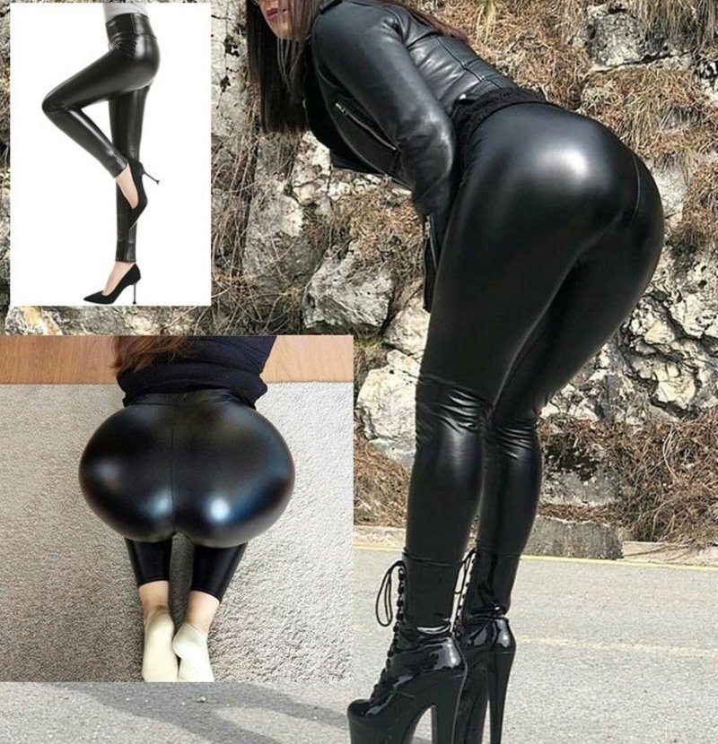 Женщины в кожаных леггинсах