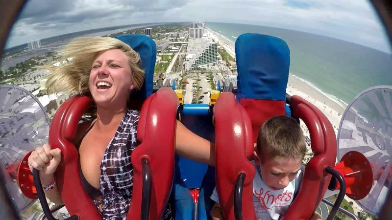 Funny slingshot ride аттракцион