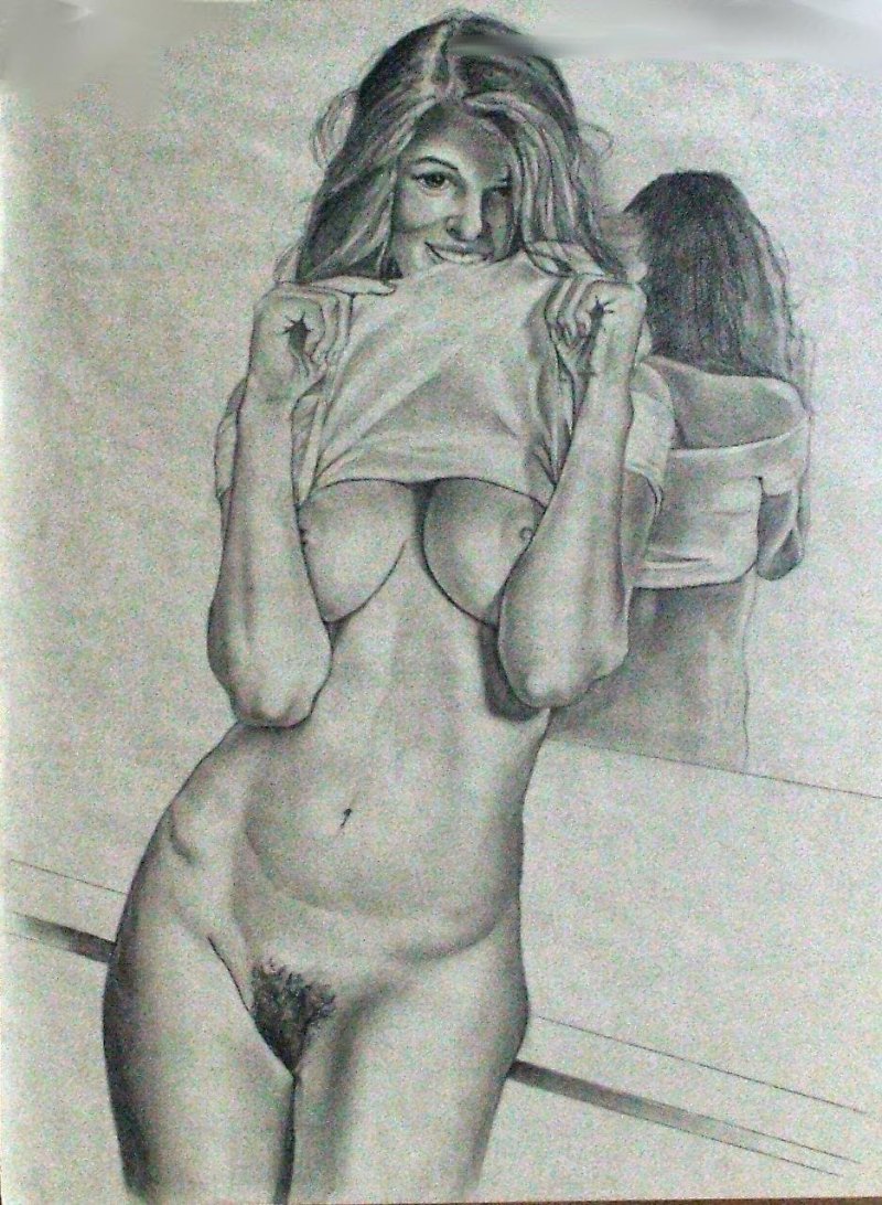 Рисунки карандашом голых женщин