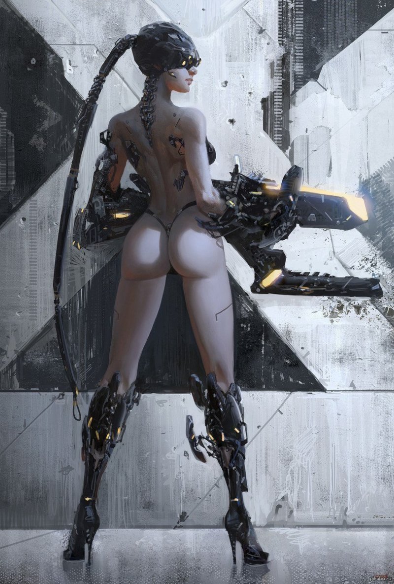 Cyberpunk барышня sci-fi