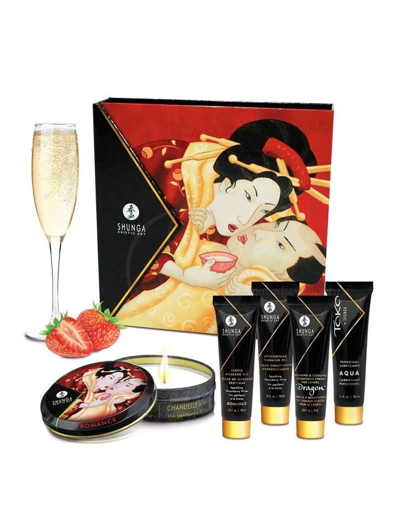 Набор shunga geisha secret клубника и шампанское