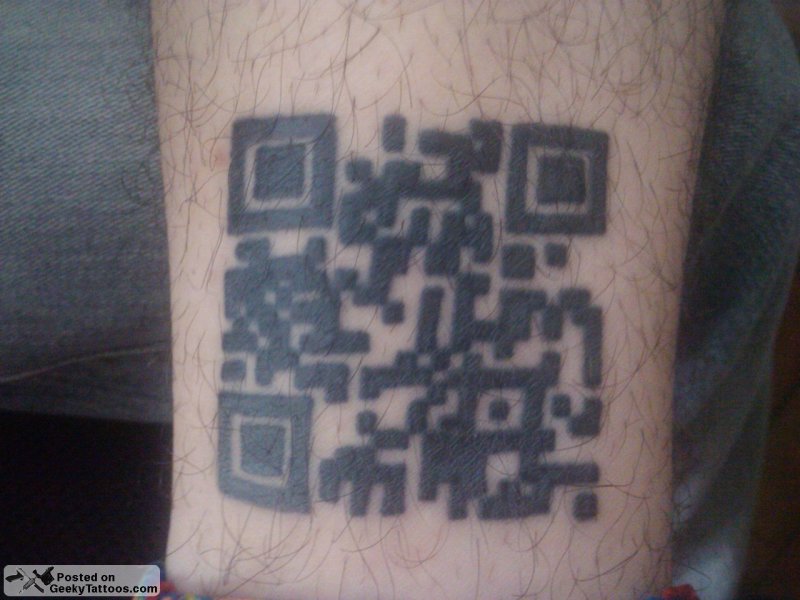 Татуировка с Qr-кодом